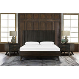 Baly Acacia Wood 3 Piece Platform Bedroom Set with 2 Nightstands