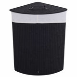 Corner Bamboo Laundry Hamper