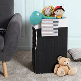 Corner Bamboo Laundry Hamper