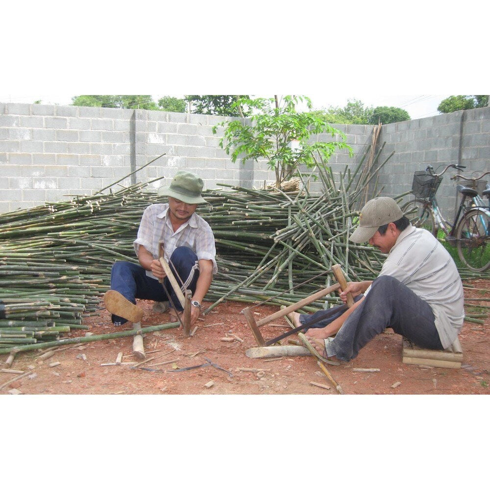 Handmade Bamboo Nesting 3-piece Round Table Set (China)
