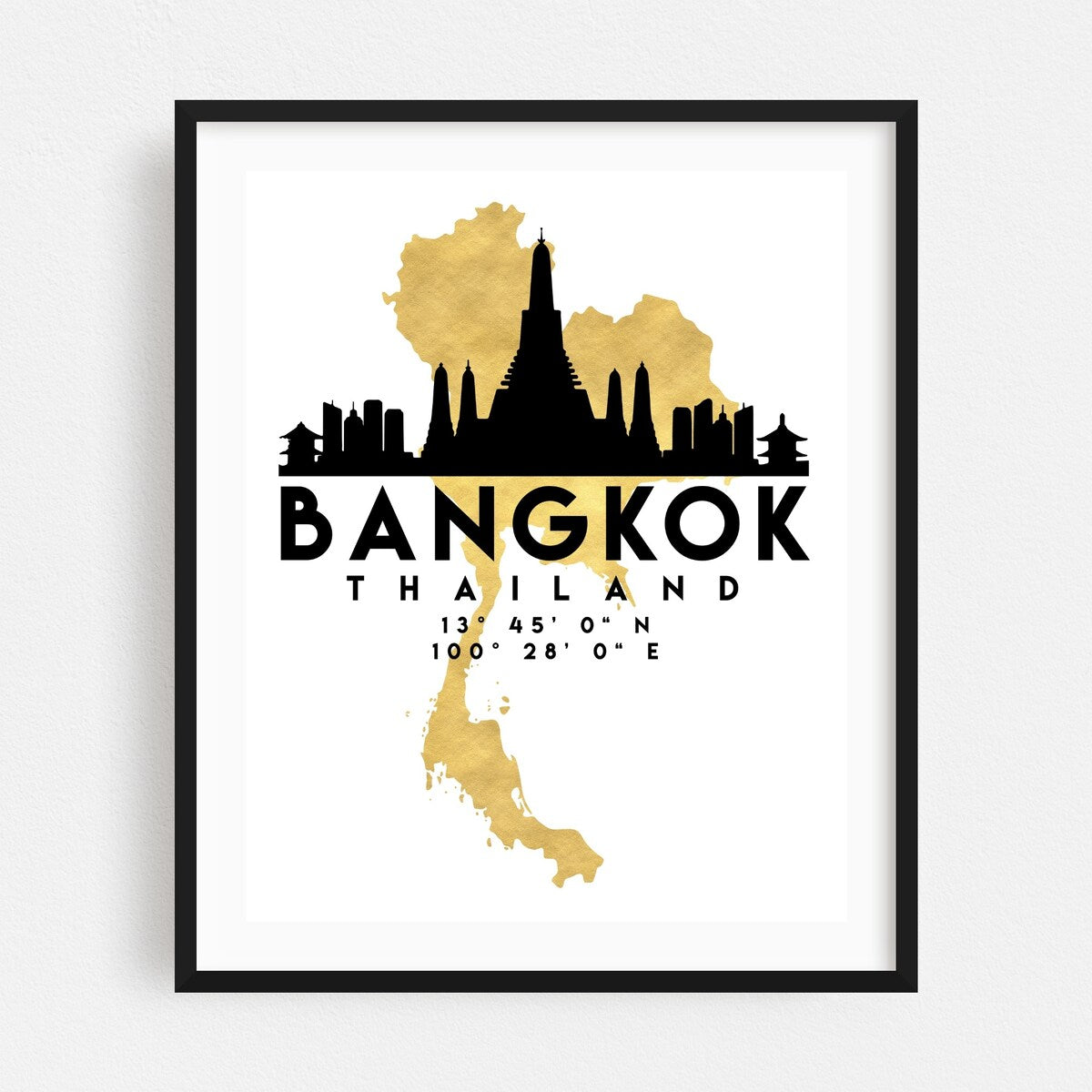 Bangkok Thailand Bangkok Skyline Illustrations Urban Art Print/Poster