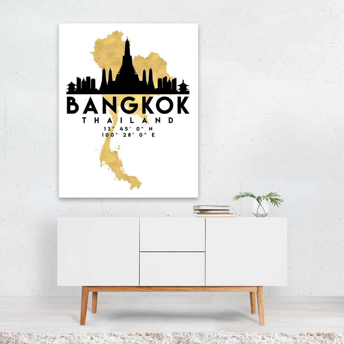 Bangkok Thailand Bangkok Skyline Illustrations Urban Art Print/Poster