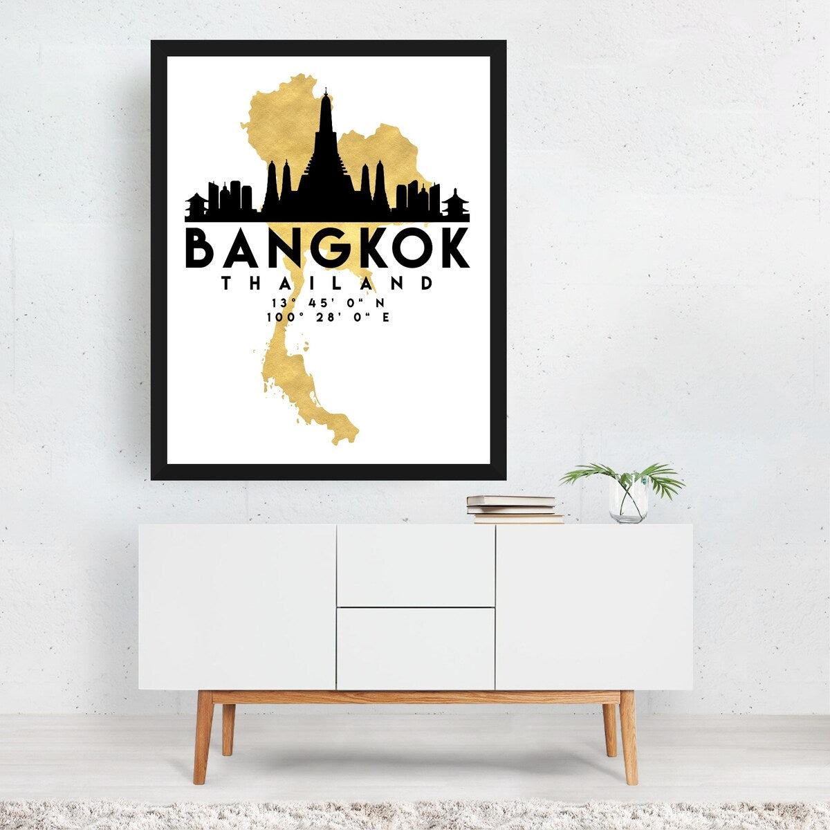 Bangkok Thailand Bangkok Skyline Illustrations Urban Art Print/Poster