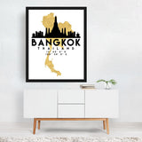 Bangkok Thailand Bangkok Skyline Illustrations Urban Art Print/Poster