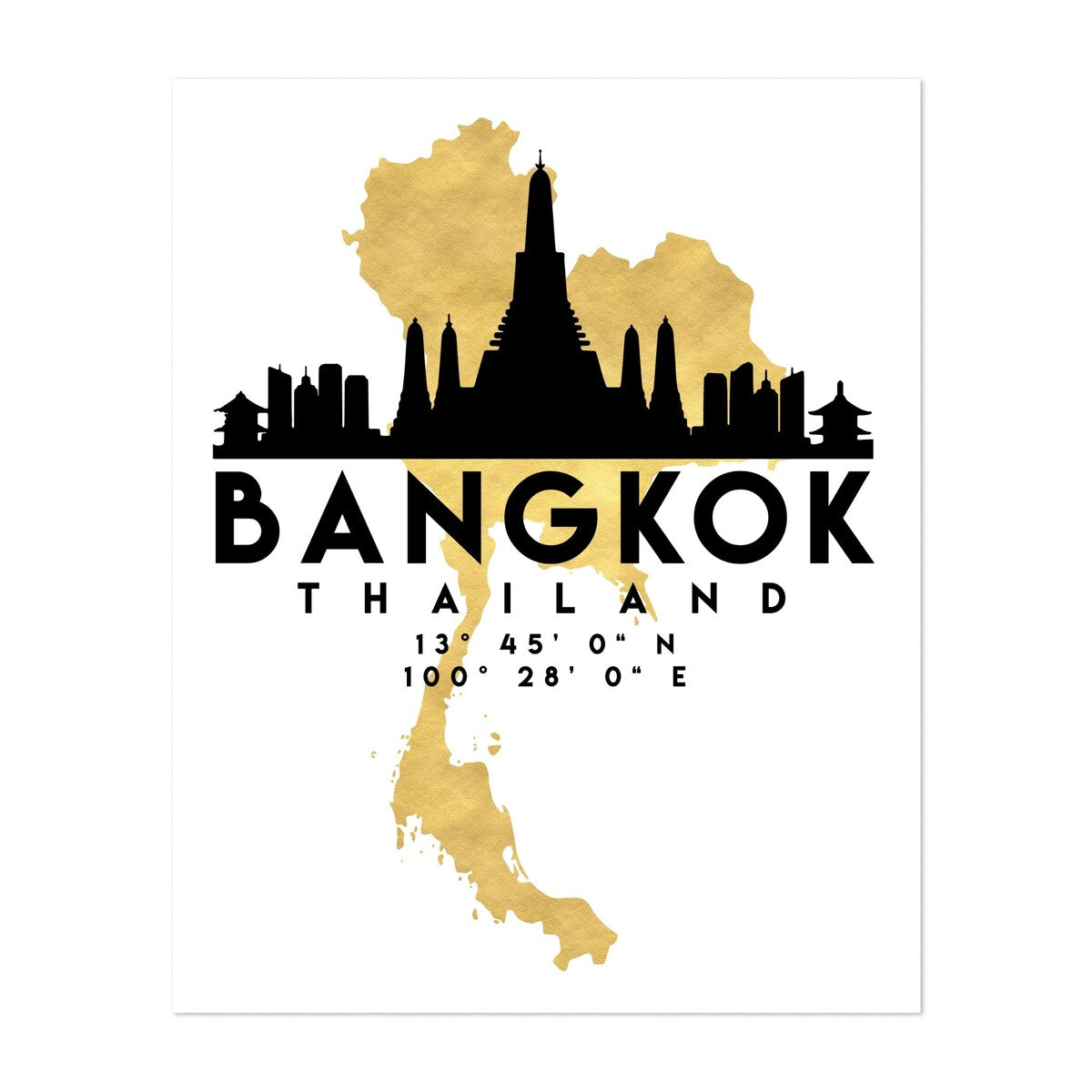 Bangkok Thailand Bangkok Skyline Illustrations Urban Art Print/Poster