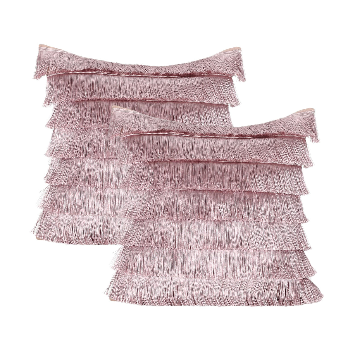 Bantry Glam Square Fabric Throw Pillow with Fringes by Christopher Knight Home