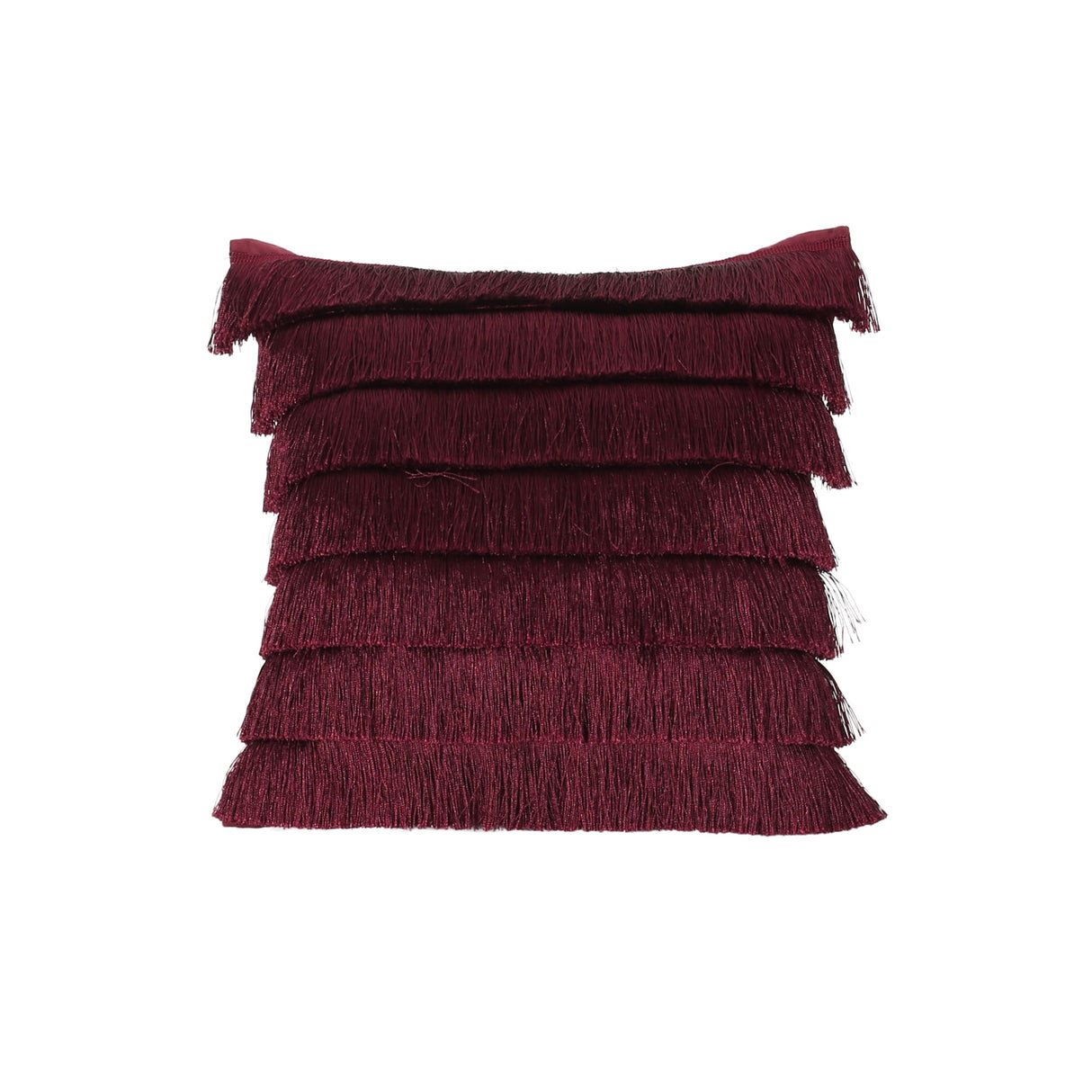 Bantry Glam Square Fabric Throw Pillow with Fringes by Christopher Knight Home