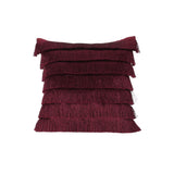 Bantry Glam Square Fabric Throw Pillow with Fringes by Christopher Knight Home