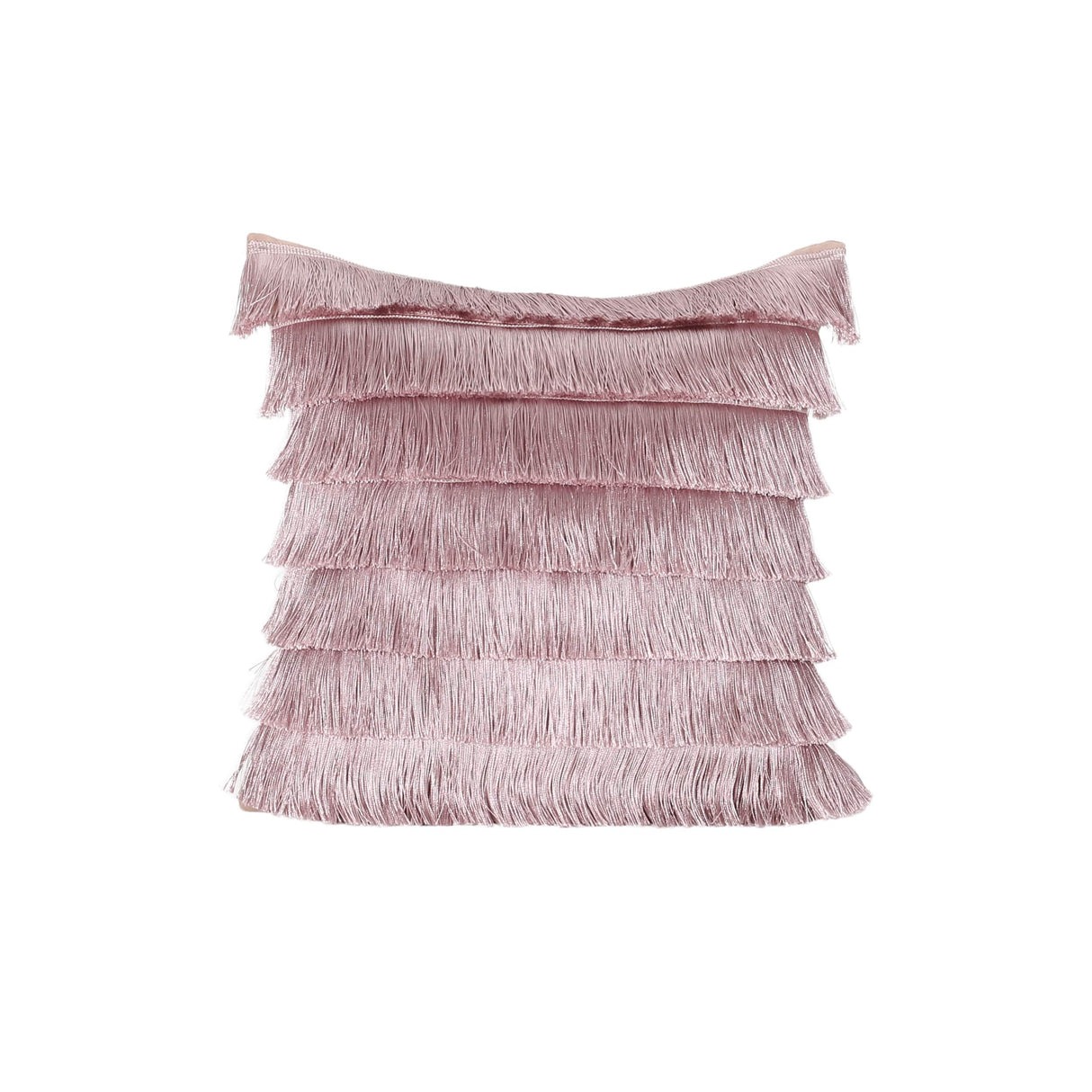 Bantry Glam Square Fabric Throw Pillow with Fringes by Christopher Knight Home