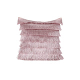 Bantry Glam Square Fabric Throw Pillow with Fringes by Christopher Knight Home