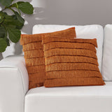 Bantry Glam Square Fabric Throw Pillow with Fringes by Christopher Knight Home