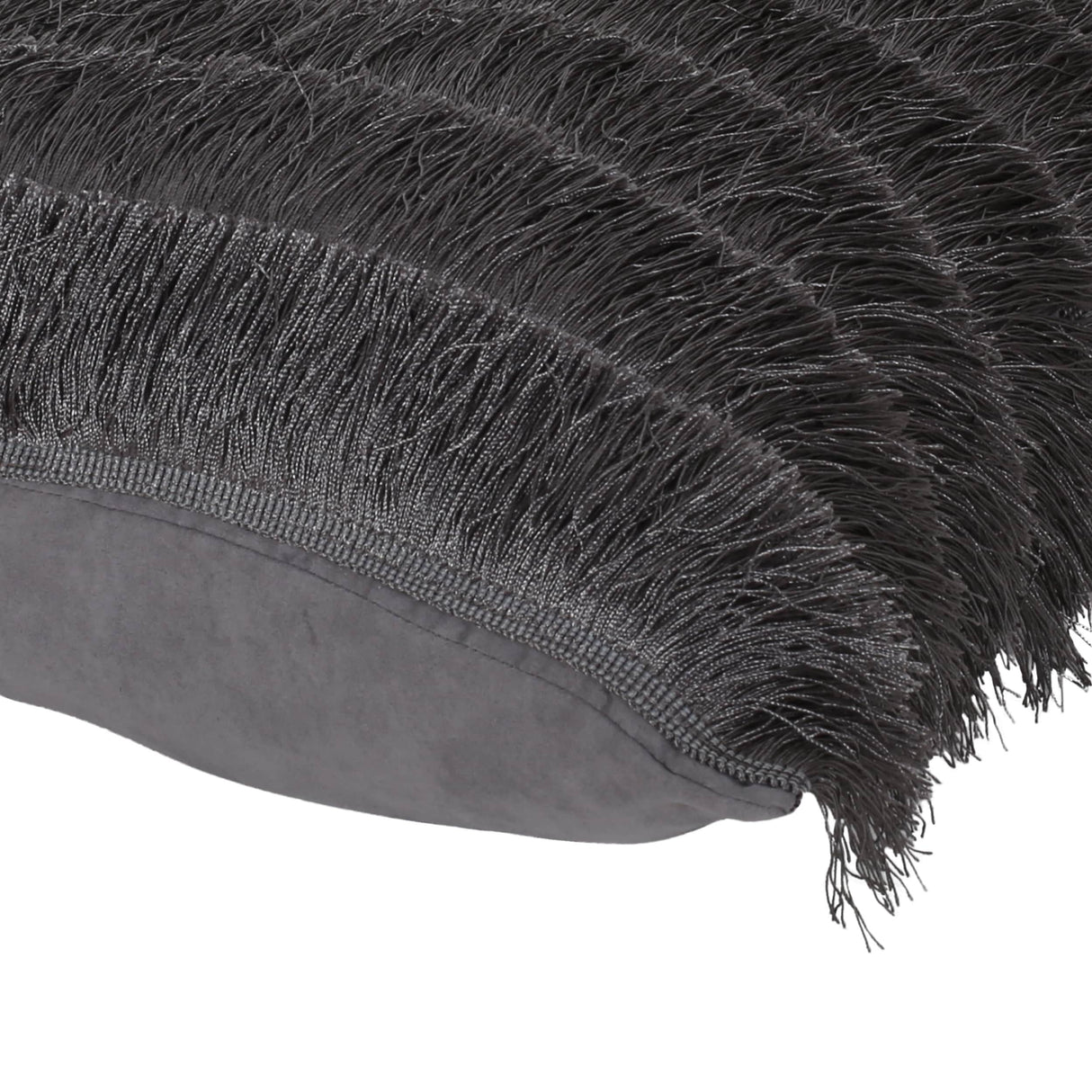 Bantry Glam Square Fabric Throw Pillow with Fringes by Christopher Knight Home