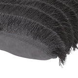 Bantry Glam Square Fabric Throw Pillow with Fringes by Christopher Knight Home