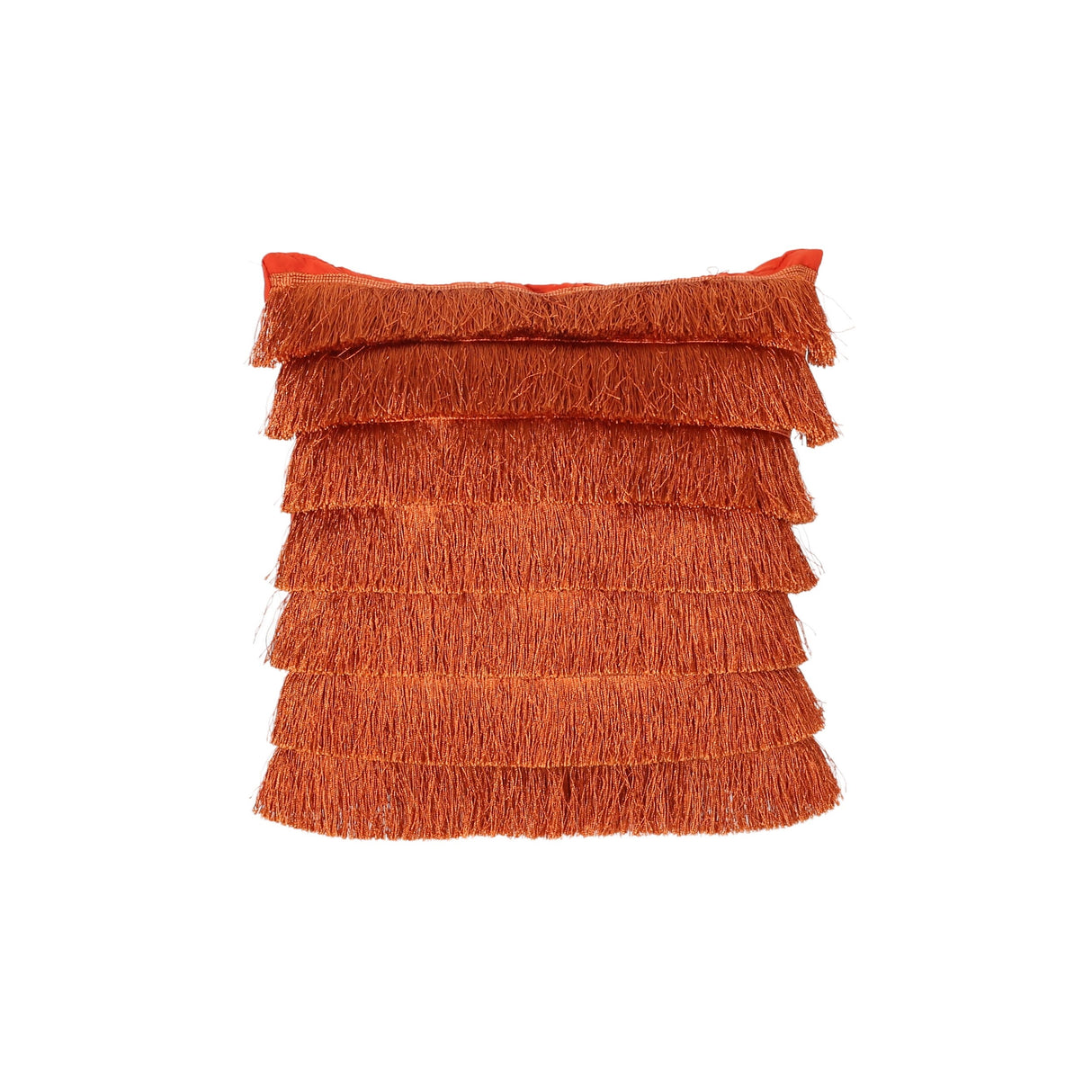 Bantry Glam Square Fabric Throw Pillow with Fringes by Christopher Knight Home