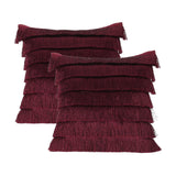 Bantry Glam Square Fabric Throw Pillow with Fringes by Christopher Knight Home