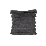 Bantry Glam Square Fabric Throw Pillow with Fringes by Christopher Knight Home