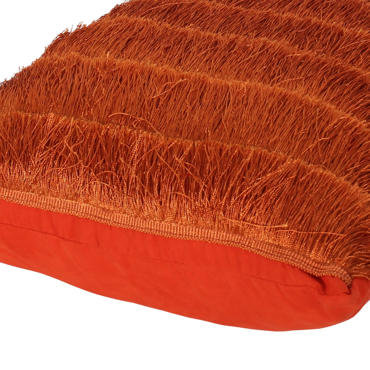 Bantry Glam Square Fabric Throw Pillow with Fringes by Christopher Knight Home