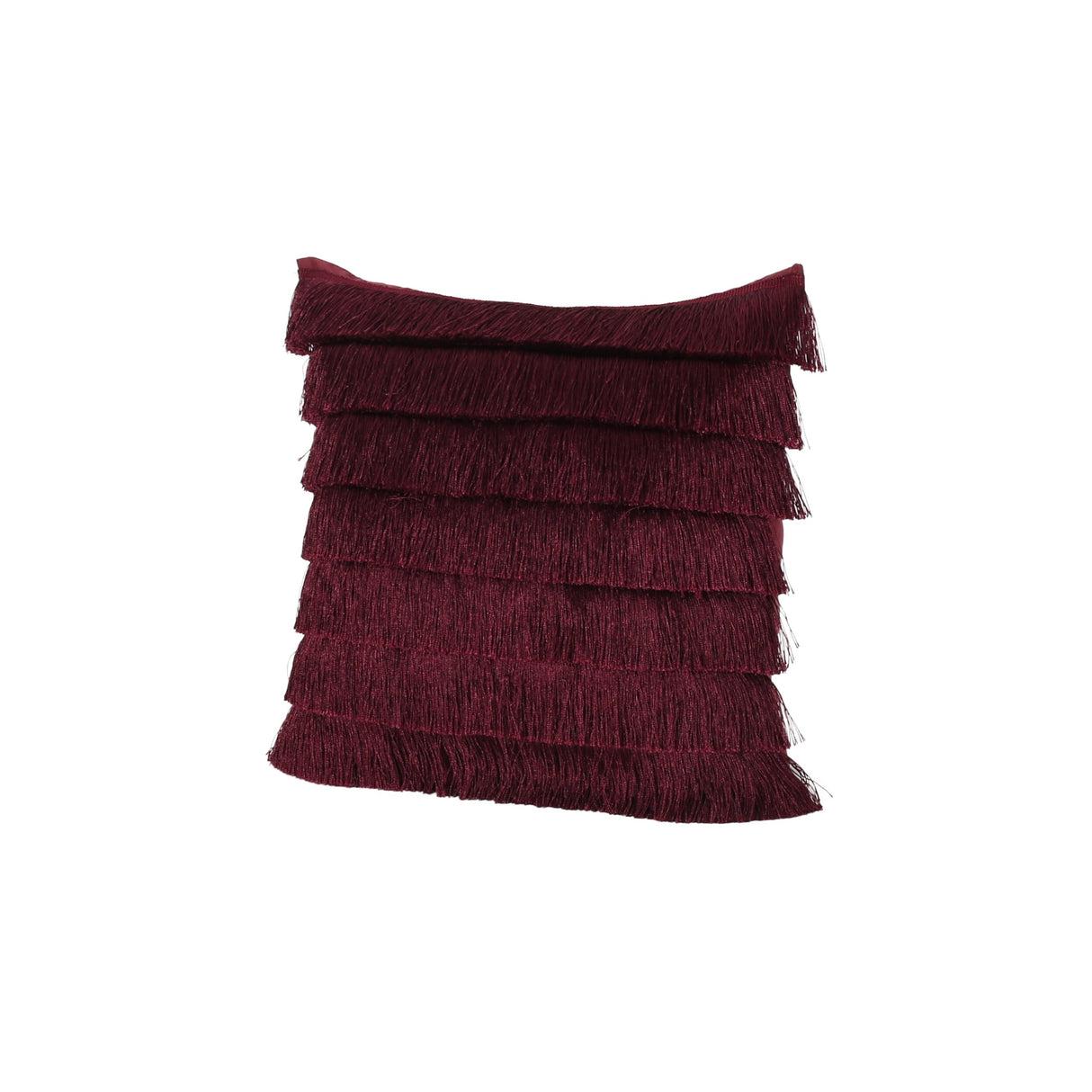 Bantry Glam Square Fabric Throw Pillow with Fringes by Christopher Knight Home