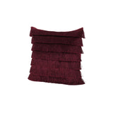 Bantry Glam Square Fabric Throw Pillow with Fringes by Christopher Knight Home