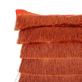 Bantry Glam Square Fabric Throw Pillow with Fringes by Christopher Knight Home