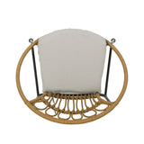 Banya Outdoor Faux Wicker Chat Set by Christopher Knight Home