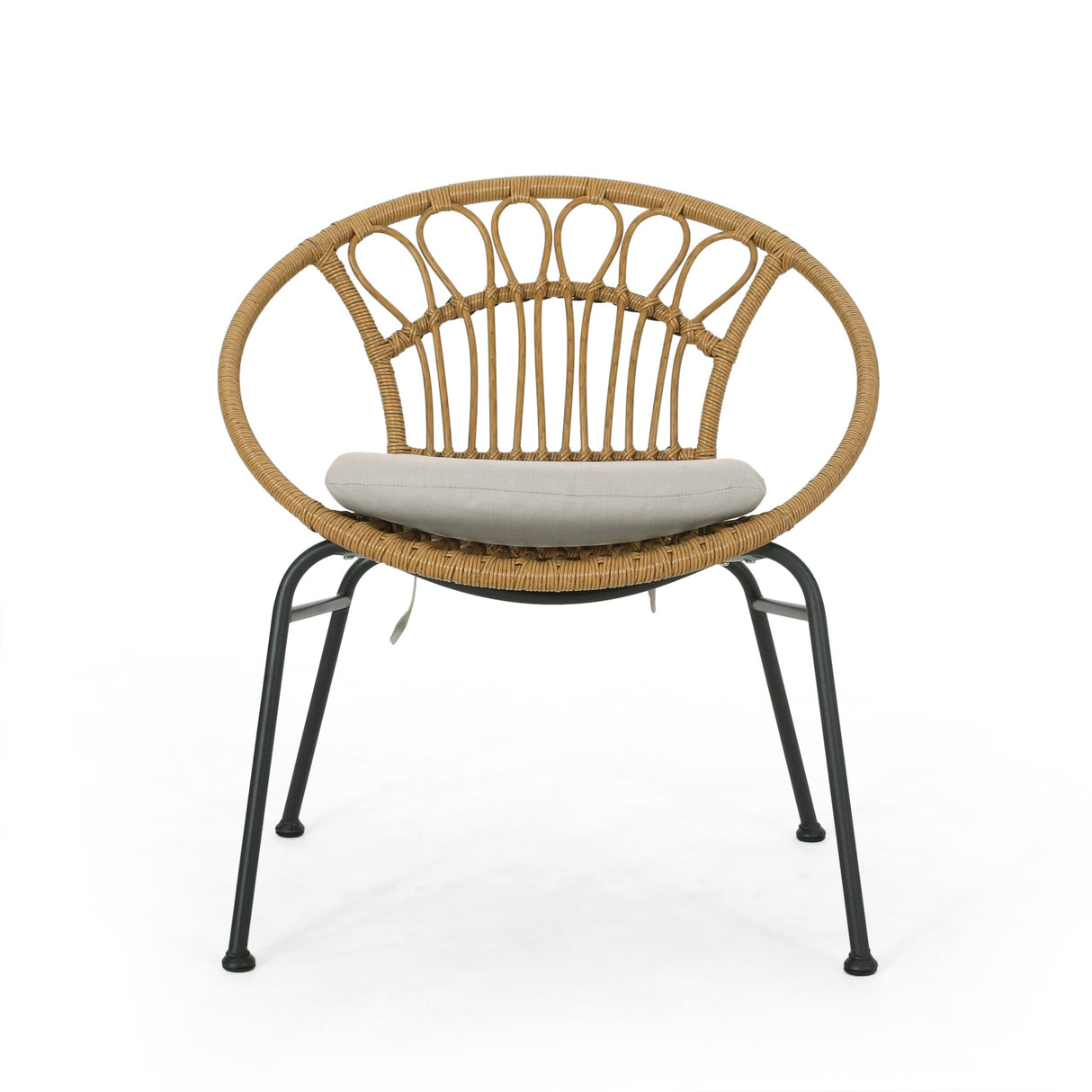 Banya Outdoor Faux Wicker Chat Set by Christopher Knight Home