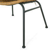 Banya Outdoor Faux Wicker Chat Set by Christopher Knight Home