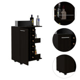 Bar Cart With Six Built-in Wine Rack