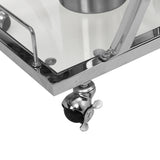 Bar Cart with Wine Rack Tempered Glass Metal Frame Wine Storage