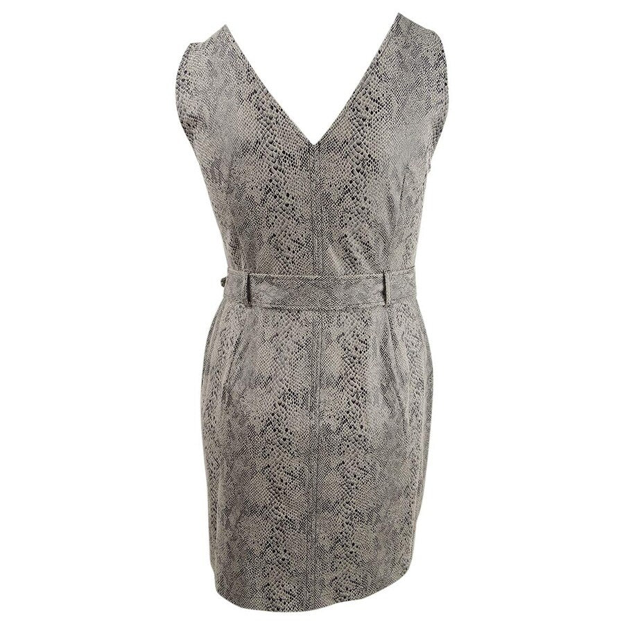 Bar III Women's Faux-Suede Snake-Embossed Dress (XXL, Snake)
