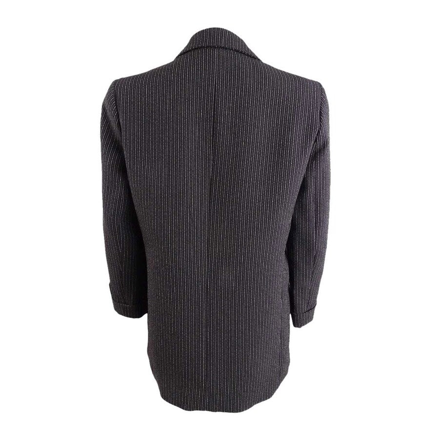 Bar III Women's Pinstripe Open-Front Blazer