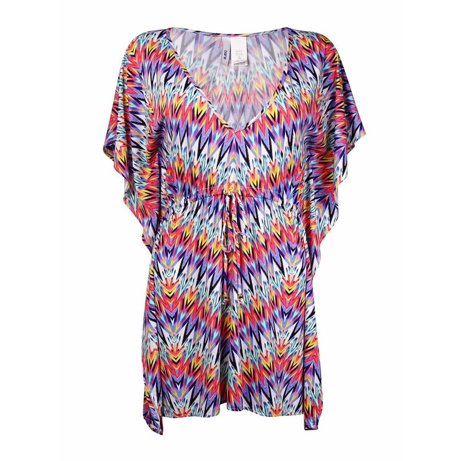 Bar III Women's Printed Adjustable Waistline Coverup