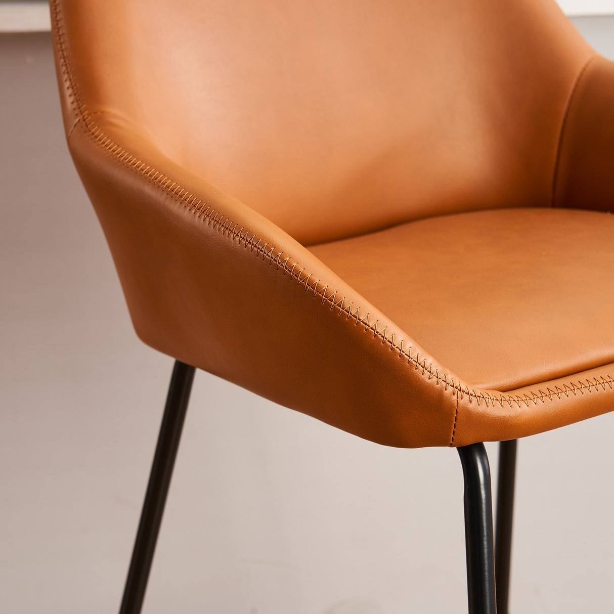 FERPIT Bar Stools Set of 2, Modern Counter Height Bar Stools with Back, PU Faux Leather Bar Stools with Metal Legs and Footrest