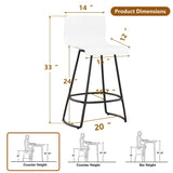 Bar Stools Set of 4 Counter Height Bar Stools Modern Swivel Bar Stools Bar Chairs with Back Plastic