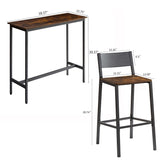 Bar stool and bar three-piece set
