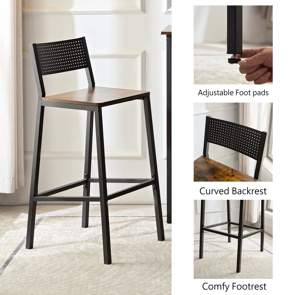 Bar stool and bar three-piece set