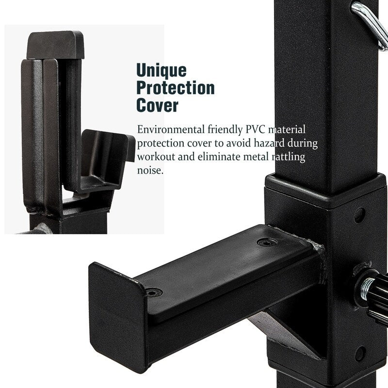 Barbell Rack Max Load550LBS Multi Function Dipping Station Squat Stand