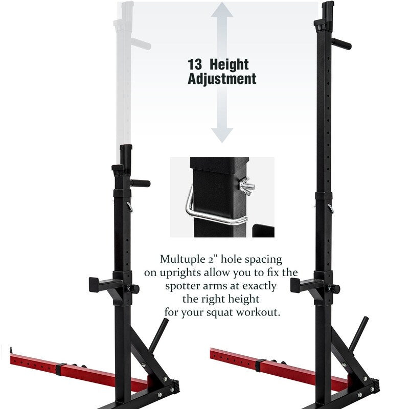 Barbell Rack Max Load550LBS Multi Function Dipping Station Squat Stand