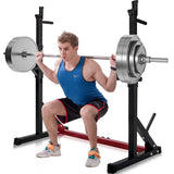 Barbell Rack Max Load550LBS Multi Function Dipping Station Squat Stand