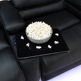 Barcalounger Columbia Leather Gel Home Theater Seating Power Recline - Row of 2, Black
