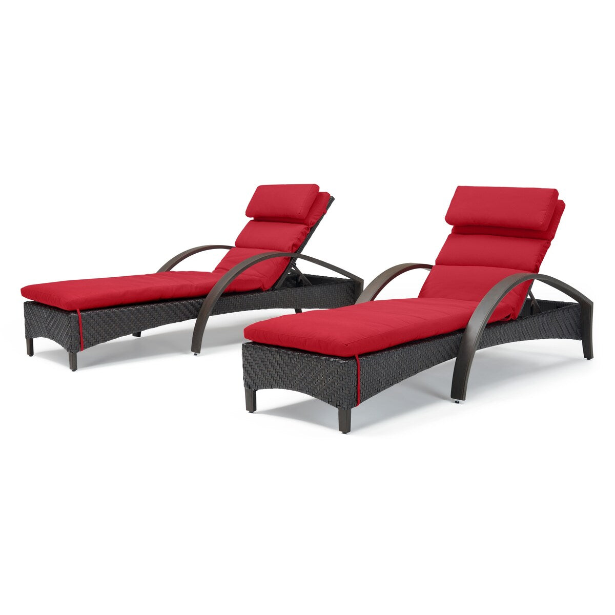 Barcelo 2 Piece Sunbrella Outdoor Patio Chaise Lounges Set