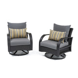 Barcelo 4 Piece Sunbrella Outdoor Patio Motion Seating Set with Table
