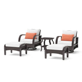 Barcelo 5 Piece Sunbrella Outdoor Patio Motion Club Chair & Ottoman Set