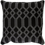Barcelona Black Indoor/ Outdoor Throw Pillow (20" x 20")