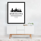 Barcelona Catalonia Spain Illustrations Coordinates Art Print/Poster