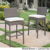 Barcelona Outdoor Counter Stools with Sunbrella Cushion (Set of 2) by Christopher Knight Home