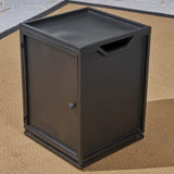 Barden Outdoor 3 Piece Aluminum Chat Set with Fire Pit by Christopher Knight Home