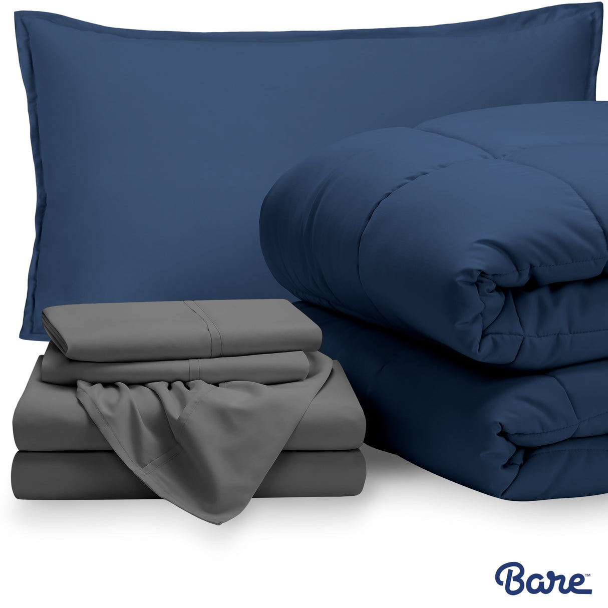 Bare Home Bed-in-a-Bag Down Alternative Comforter & Sheet Set
