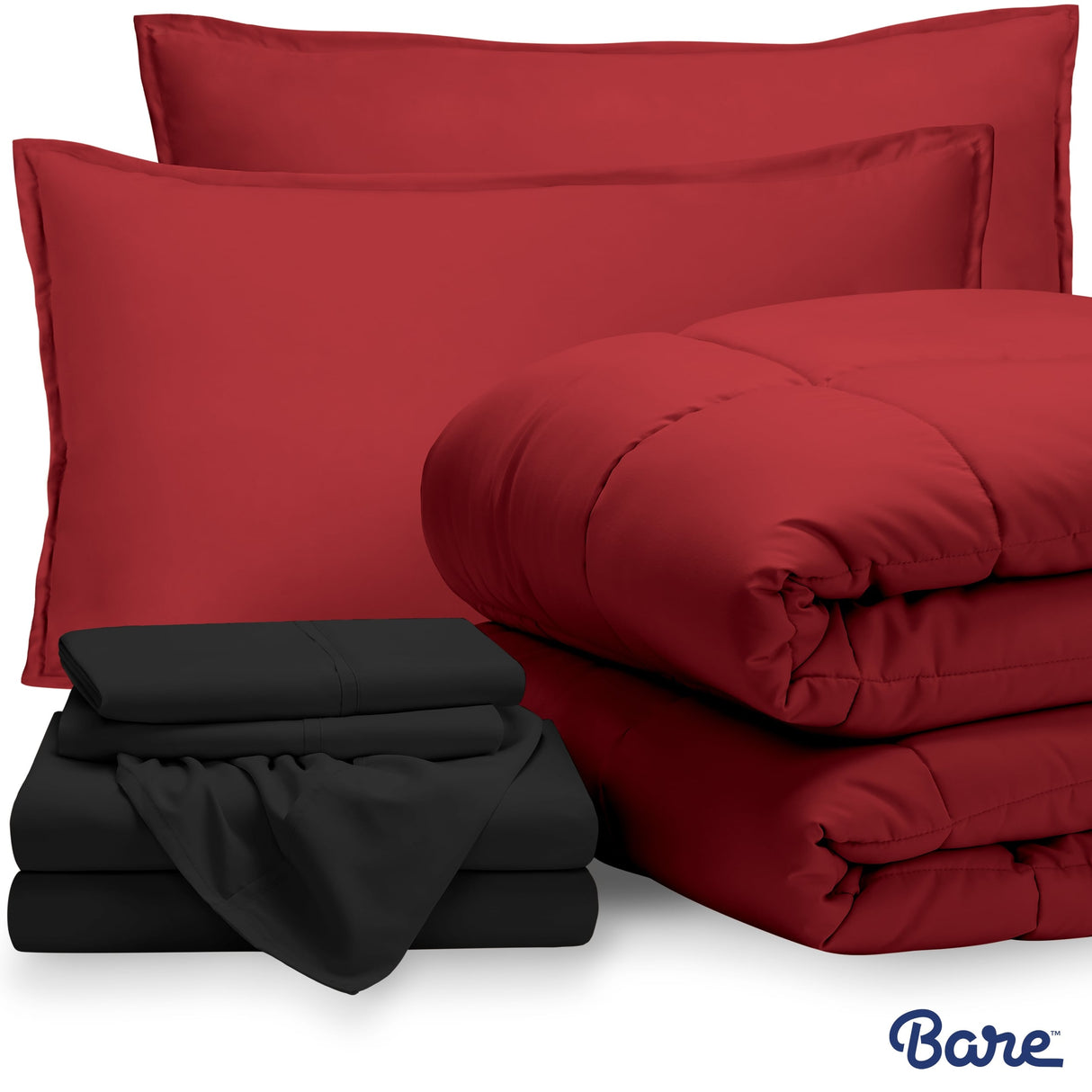 Bare Home Bed-in-a-Bag Down Alternative Comforter & Sheet Set