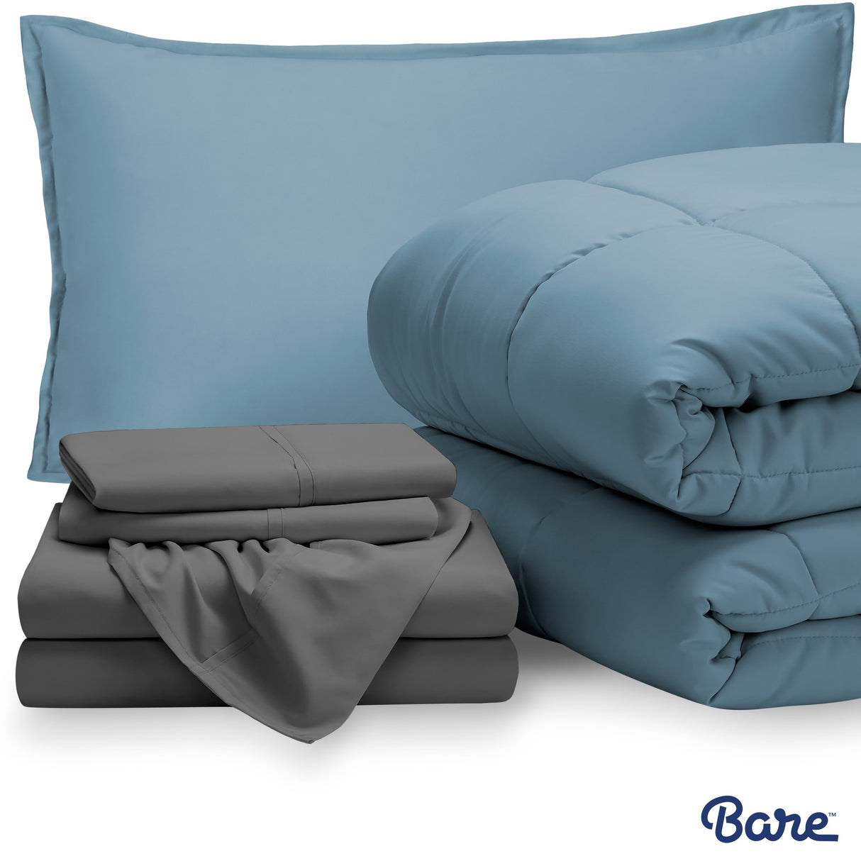 Bare Home Bed-in-a-Bag Down Alternative Comforter & Sheet Set